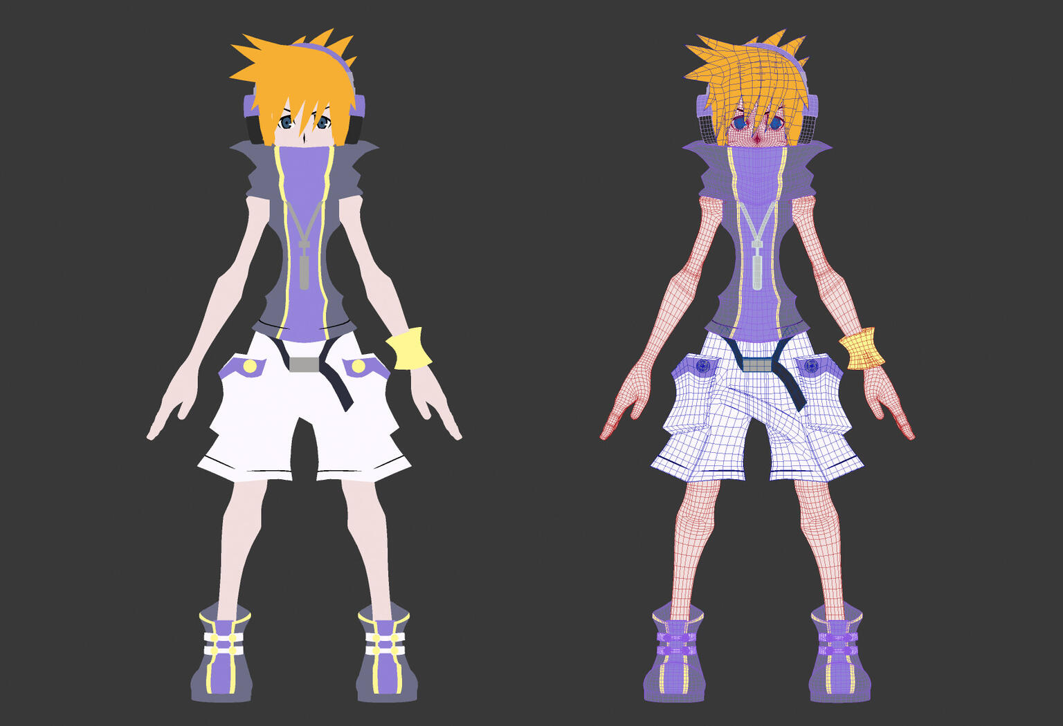 Neku - Model Sheet